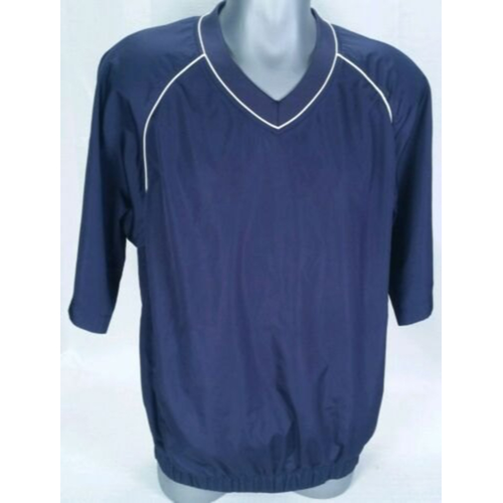 Footjoy Mens Jacket Golf Med M Blue Short Sleeve Pullover Wind Breaker Shirt FJ